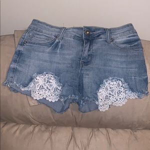 Lolo Jean Shorts with Lace